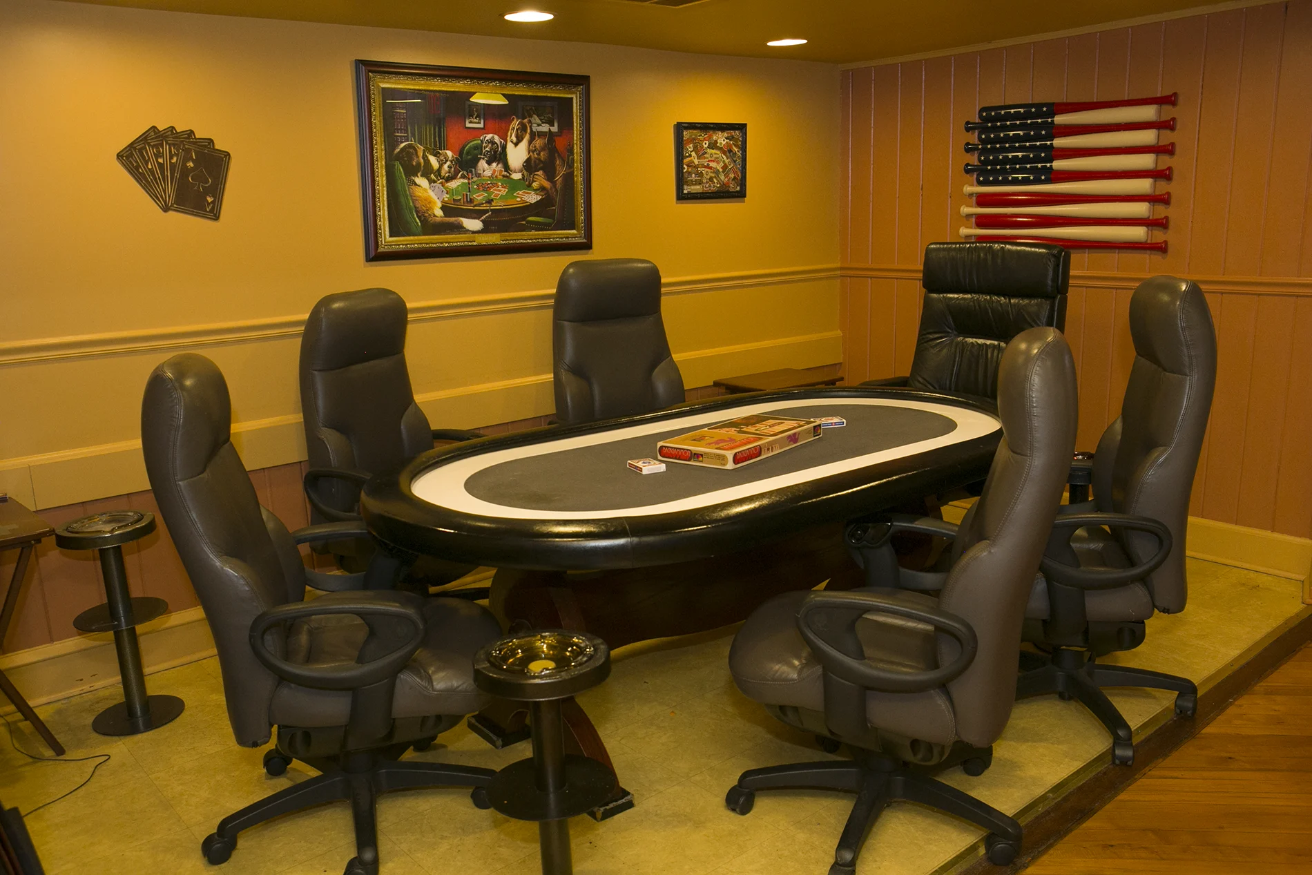The nine-seat poker room at Exodus Cigar Lounge